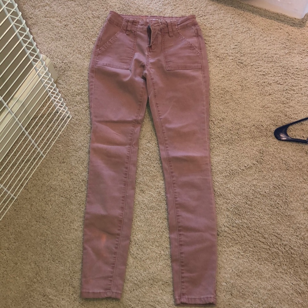 Pink skinny jeans